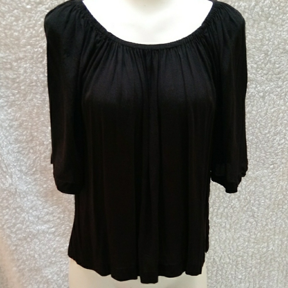 Loft Black Flowy blouse